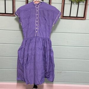 Vintage Vicky Vaughn Junior Purple Prairie Dress – Lace Trim